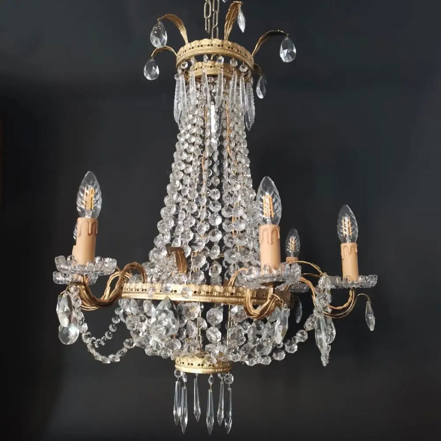 Kronleuchter Lustre à Corbeille Frankreich um 1880