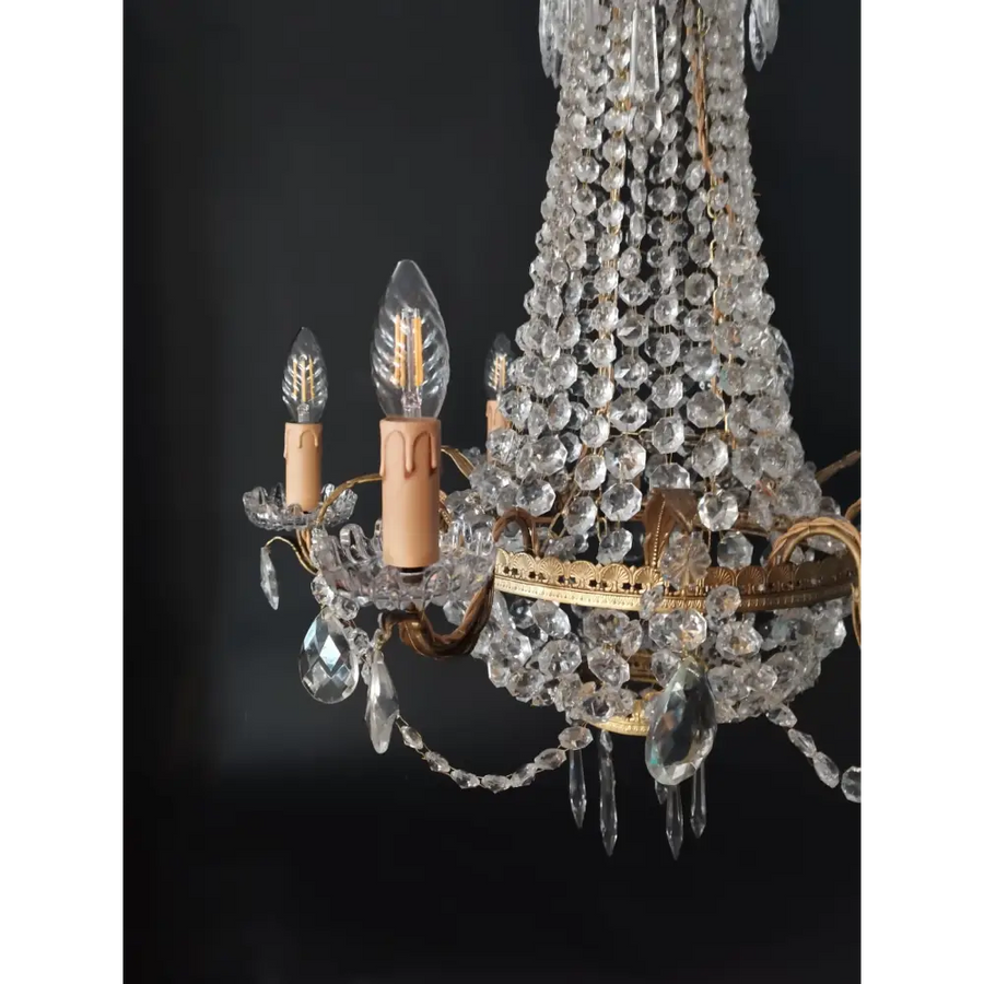 Kronleuchter Lustre à Corbeille Frankreich um 1880