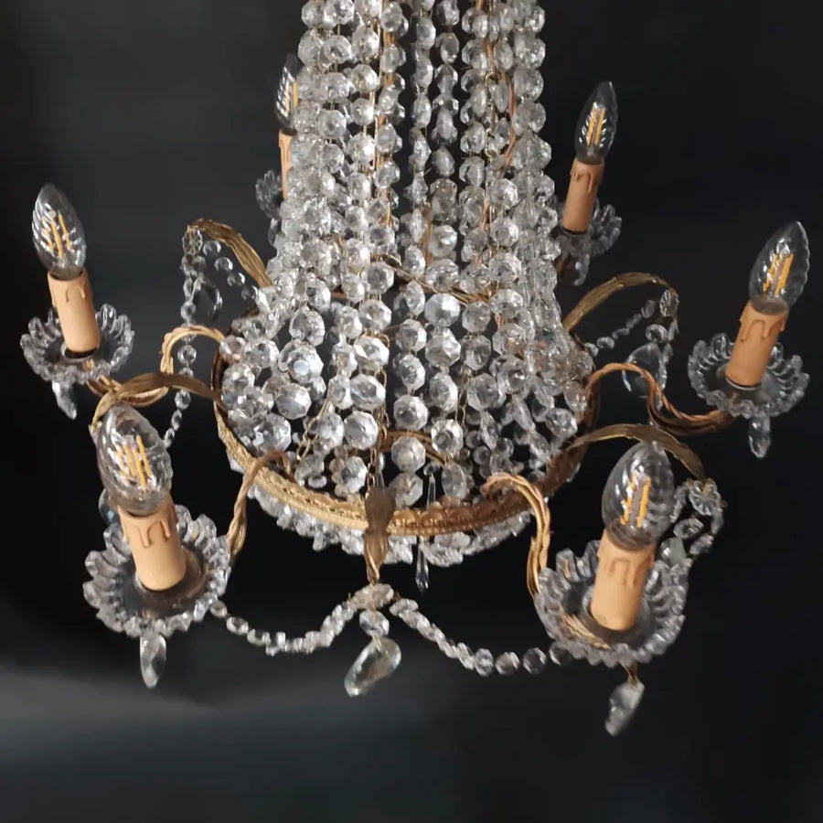 Kronleuchter Lustre à Corbeille Frankreich um 1880