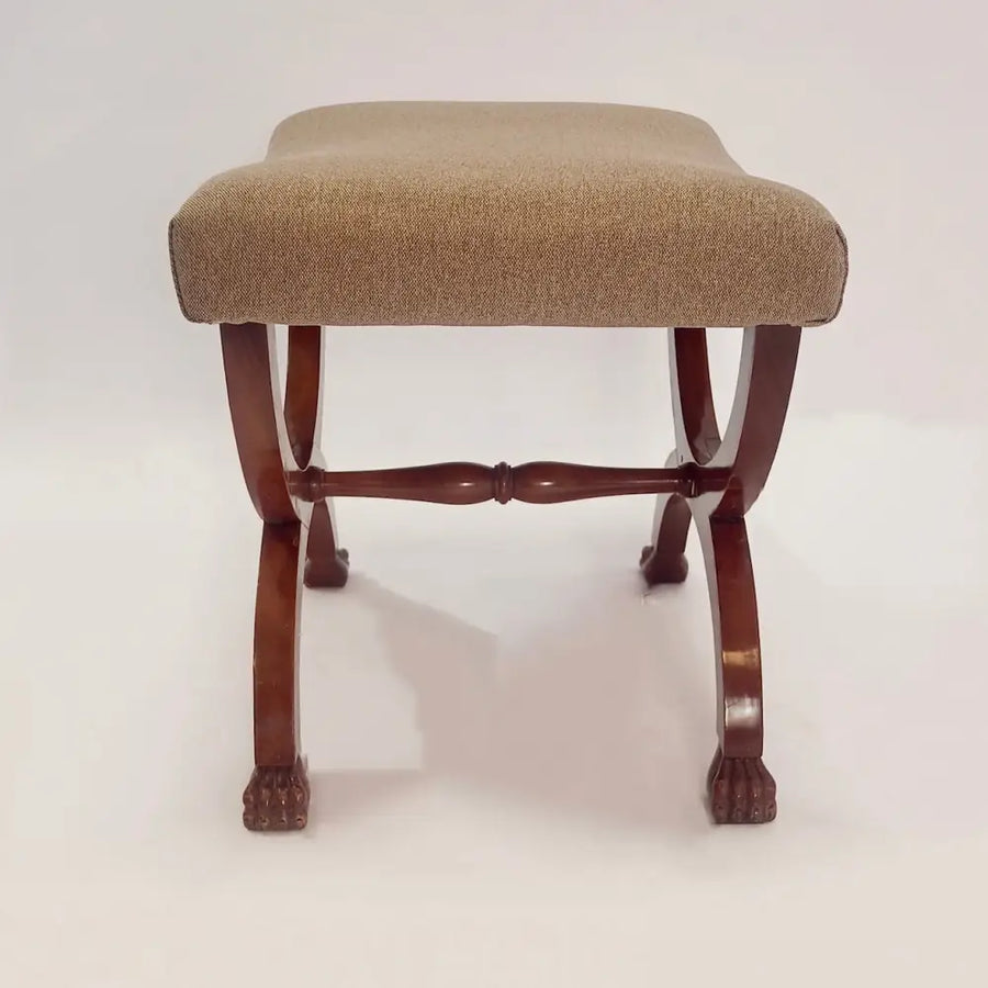 Mahagoni Hocker im Empire Stil - Möbel
