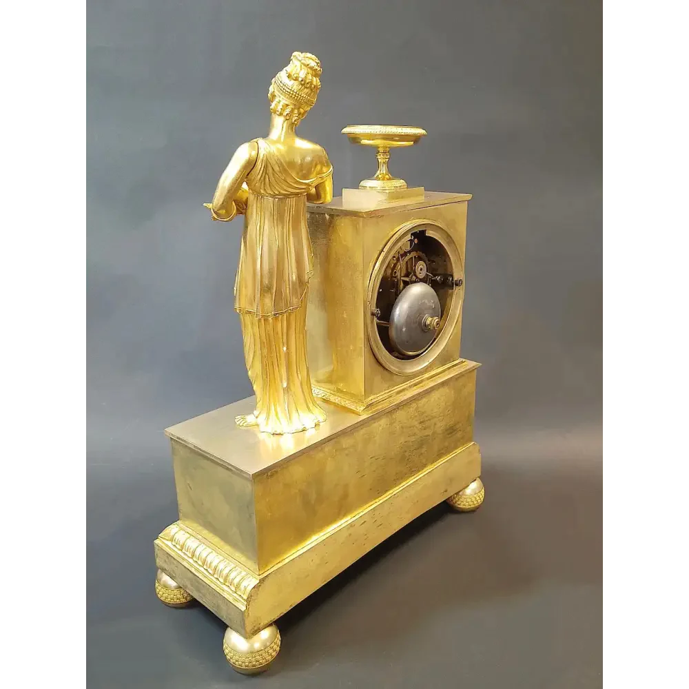 Empire Pendule stillende Mutter mit Kind Frankreich um 1810