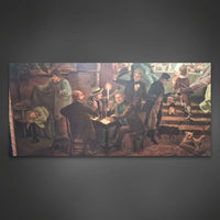 Ölgemälde auf Leinwand - Sommer Nacht am Rhein von Josef