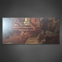 Ölgemälde auf Leinwand - Sommer Nacht am Rhein von Josef