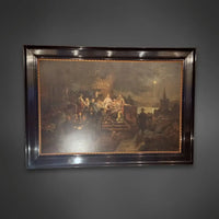 Ölgemälde auf Leinwand - Sommer Nacht am Rhein von Josef