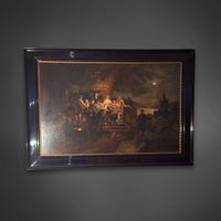 Ölgemälde auf Leinwand - Sommer Nacht am Rhein von Josef