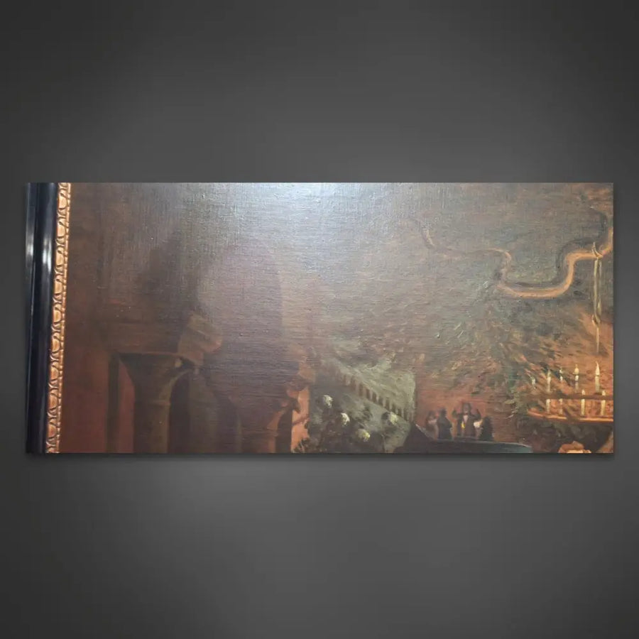 Ölgemälde auf Leinwand - Sommer Nacht am Rhein von Josef