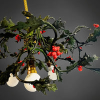 Deckenlampe in Stechpalmenform Messing Frankreich (Nancy)