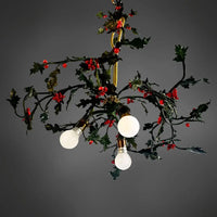 Deckenlampe in Stechpalmenform Messing Frankreich (Nancy)