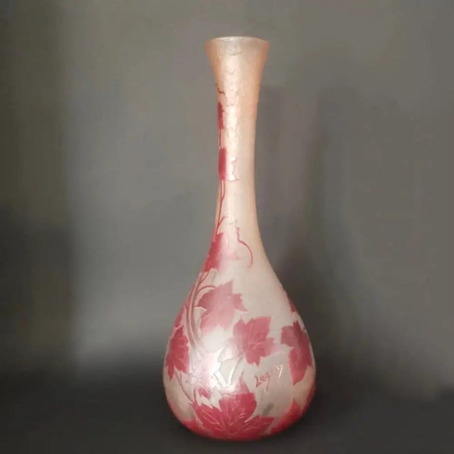 Test-Vase LEGRAS Rebenblätter Auktion - vasen