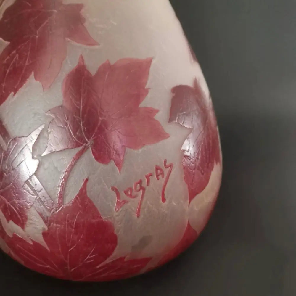 Test-Vase LEGRAS Rebenblätter Auktion - vasen