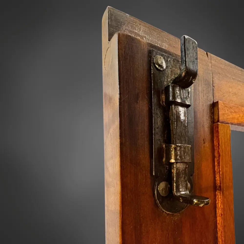 Biedermeier Vitrine zweitürig Kirschbaum massiv