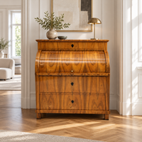 Biedermeier-Zylindersekretär aus Nussbaum, Süddeutschland um 1825–1830