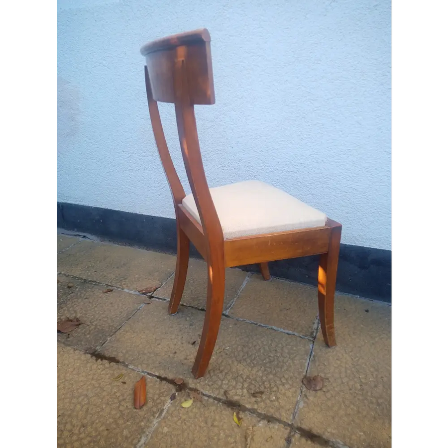 Biedermeier 10 massive Kirschbaum Stühle - Stühle