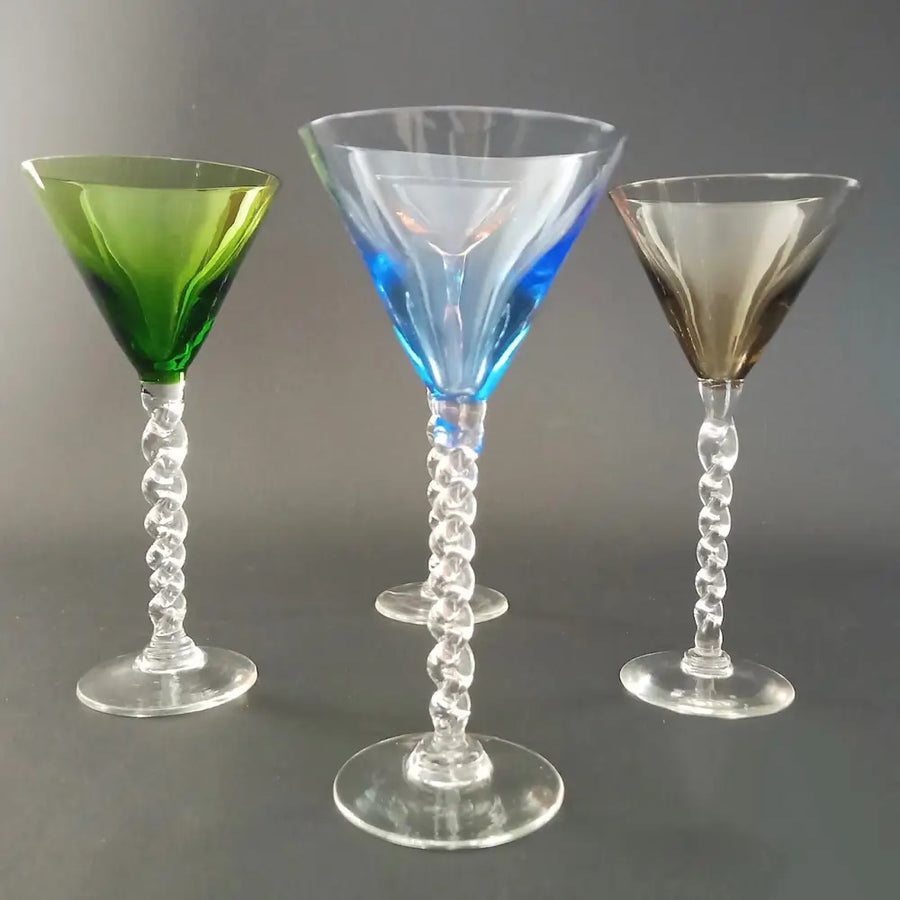 Cocktail Gläser farbig 4 Stück - Sammlerstücke