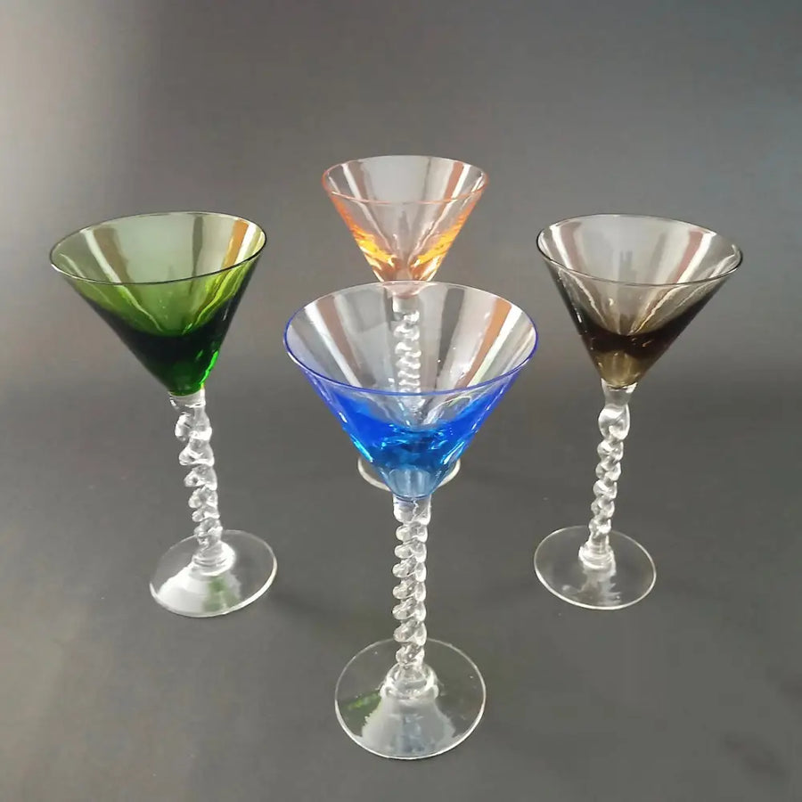 Cocktail Gläser farbig 4 Stück - Sammlerstücke