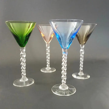 Cocktail Gläser farbig 4 Stück - Sammlerstücke
