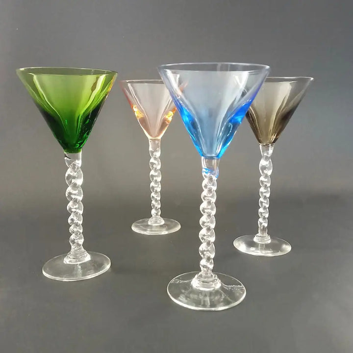 Cocktail Gläser farbig 4 Stück - Sammlerstücke