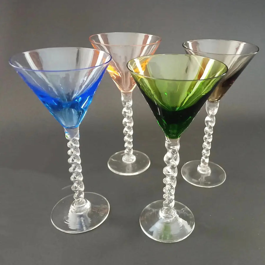 Cocktail Gläser farbig 4 Stück - Sammlerstücke