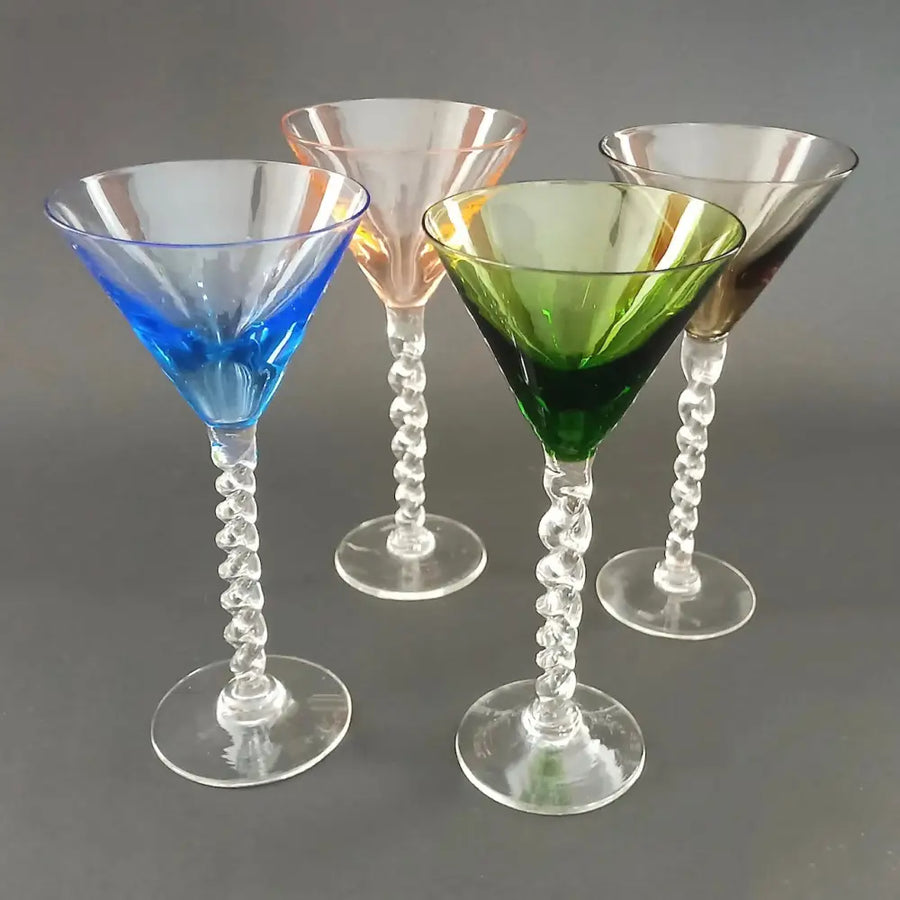 Cocktail Gläser farbig 4 Stück - Sammlerstücke