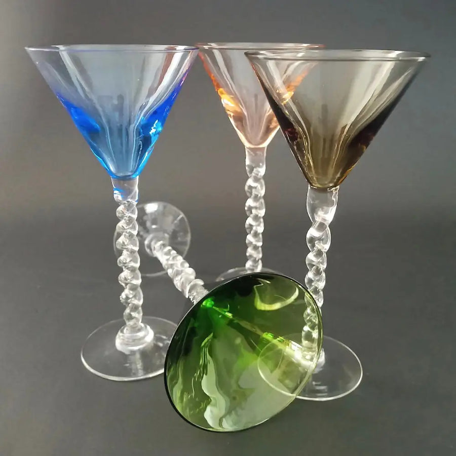 Cocktail Gläser farbig 4 Stück - Sammlerstücke