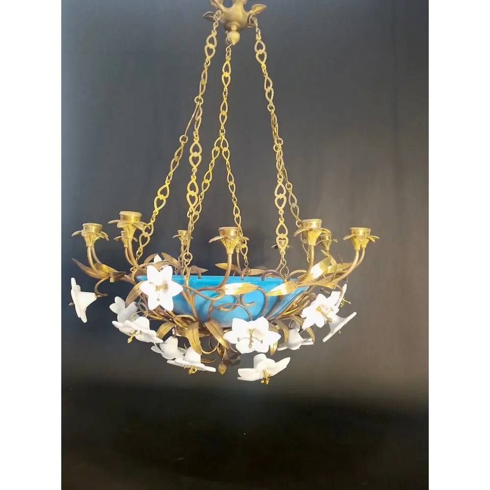 Art Dèco Deckenleuchter Lustre en Opaline - Leuchten