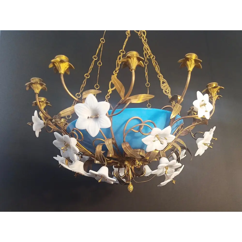 Art Dèco Deckenleuchter Lustre en Opaline - Leuchten