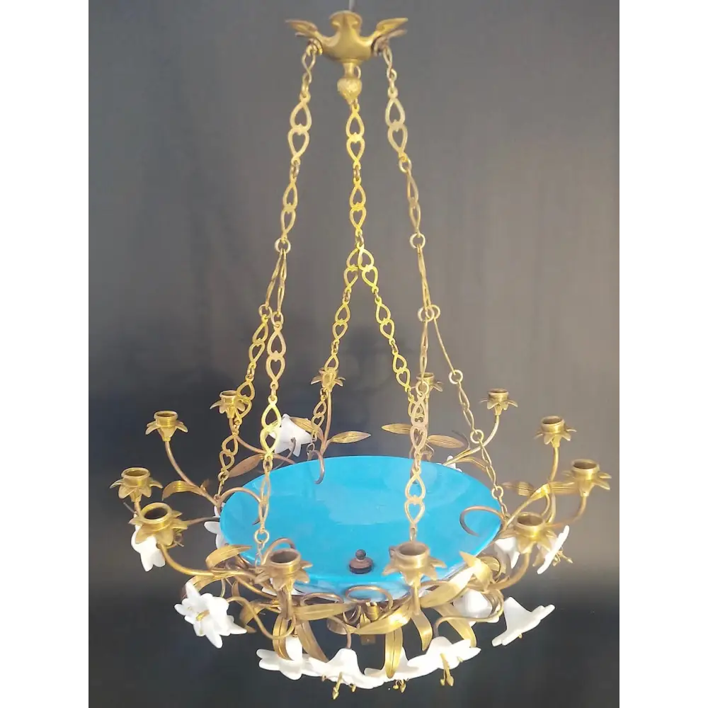 Art Dèco Deckenleuchter Lustre en Opaline - Leuchten