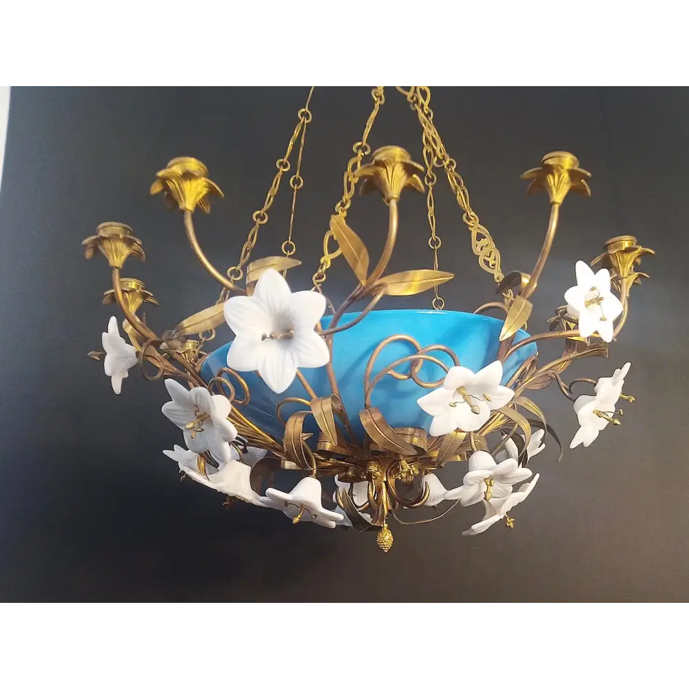 Art Dèco Deckenleuchter Lustre en Opaline - Leuchten