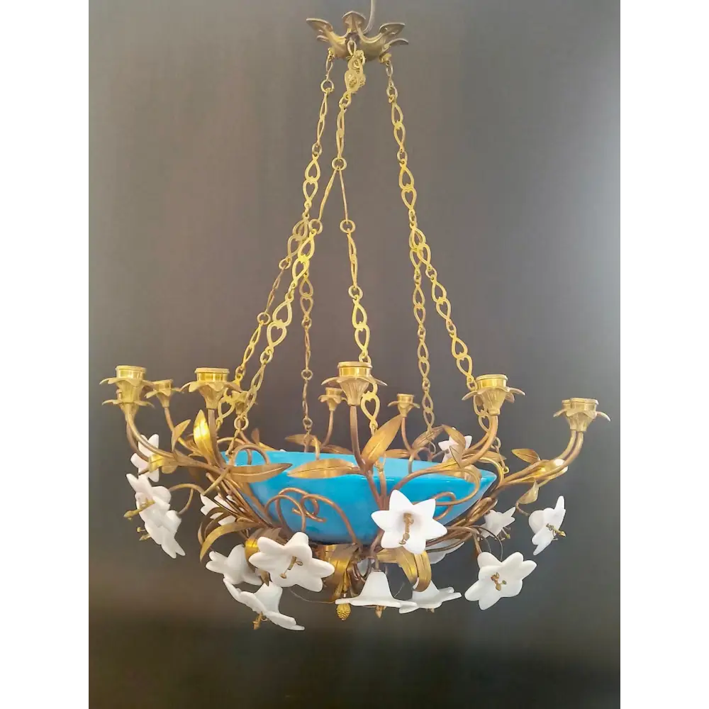 Art Dèco Deckenleuchter Lustre en Opaline - Leuchten