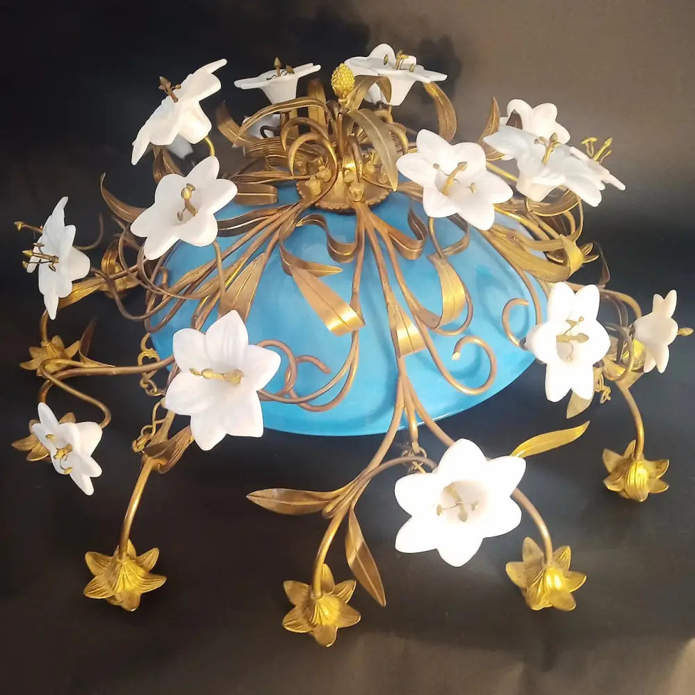 Art Dèco Deckenleuchter Lustre en Opaline - Leuchten