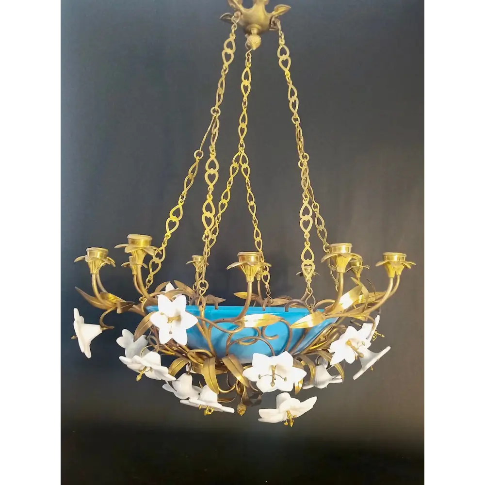 Art Dèco Deckenleuchter Lustre en Opaline - Leuchten