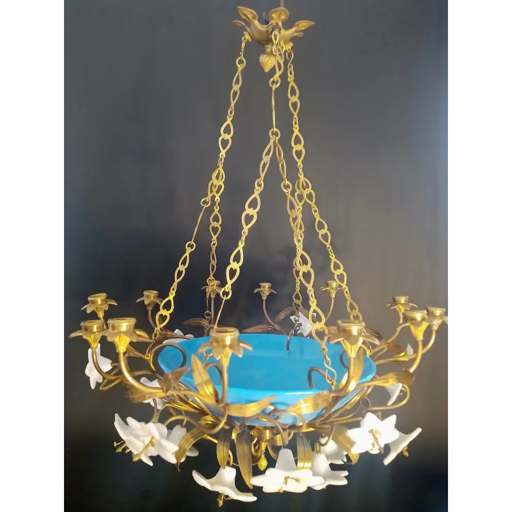 Art Dèco Deckenleuchter Lustre en Opaline - Leuchten