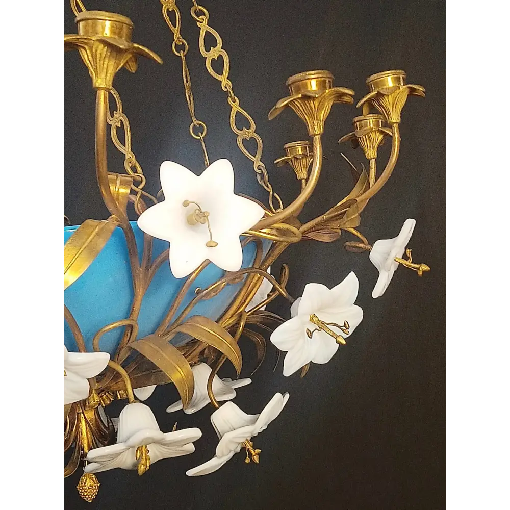 Art Dèco Deckenleuchter Lustre en Opaline - Leuchten