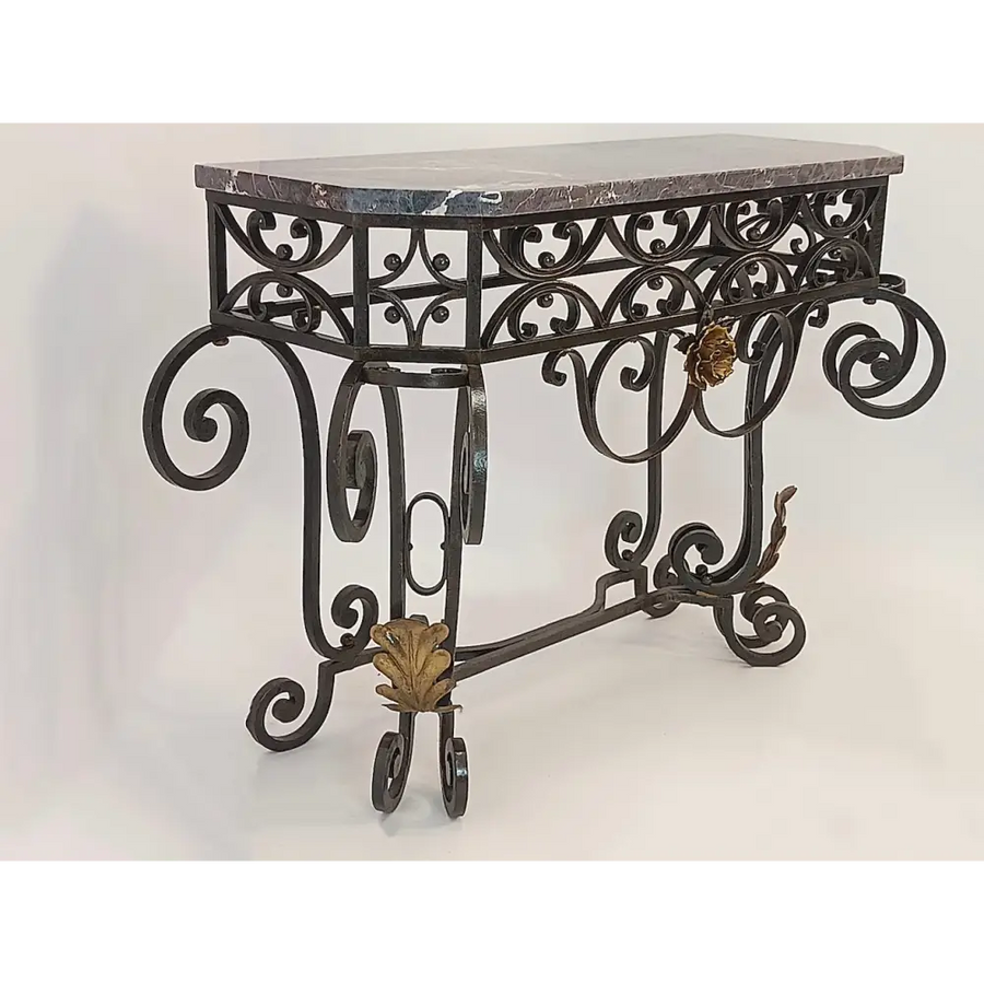 Art Déco Metallkonsole signiert von P. Roze um 1920 - Möbel