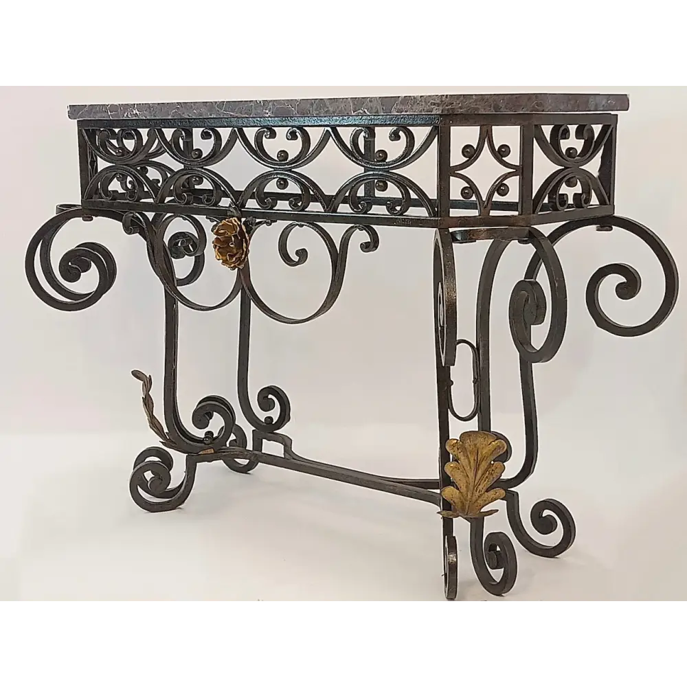 Art Déco Metallkonsole signiert von P. Roze um 1920 - Möbel
