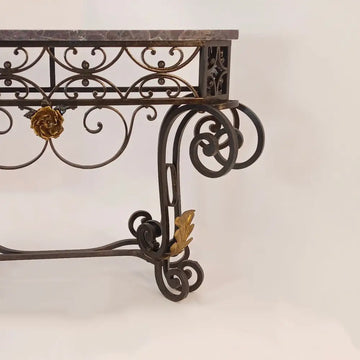 Art Déco Metallkonsole signiert von P. Roze um 1920 - Möbel