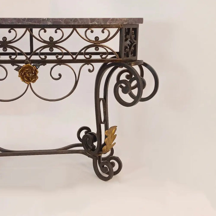 Art Déco Metallkonsole signiert von P. Roze um 1920 - Möbel