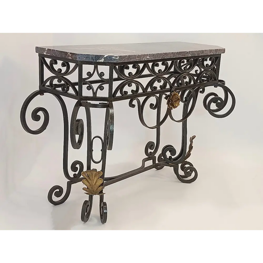 Art Déco Metallkonsole signiert von P. Roze um 1920 - Möbel
