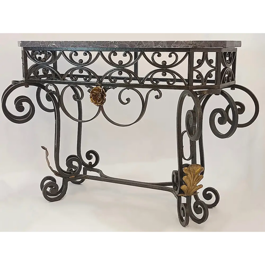 Art Déco Metallkonsole signiert von P. Roze um 1920 - Möbel