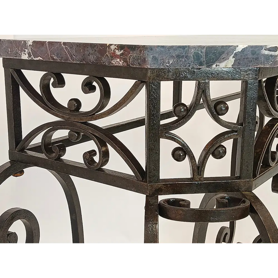 Art Déco Metallkonsole signiert von P. Roze um 1920 - Möbel