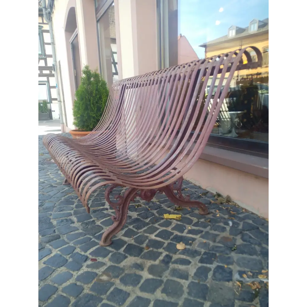 Originale englische Gartenbank aus Eisenguss - Möbel
