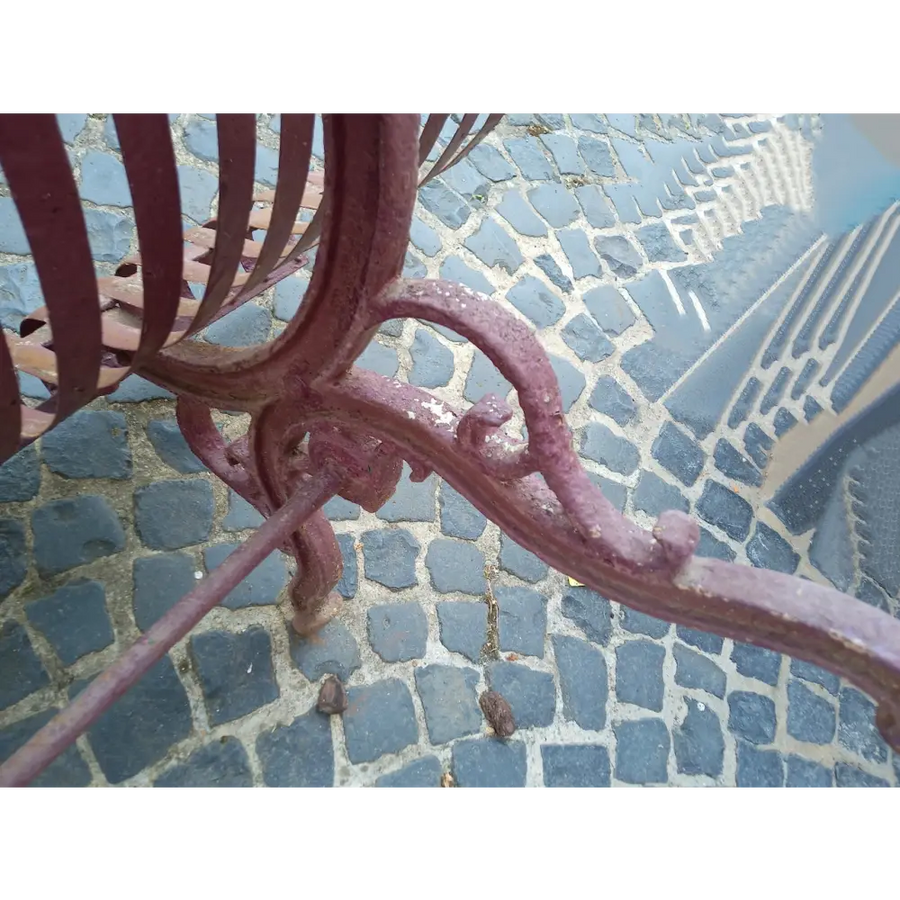 Originale englische Gartenbank aus Eisenguss - Möbel