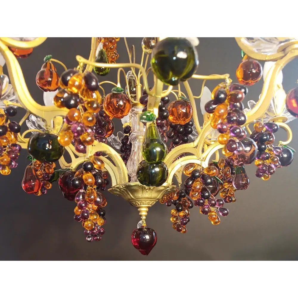 Kronleuchter mit Glasfrüchten Frankreich um 1880 - Leuchten