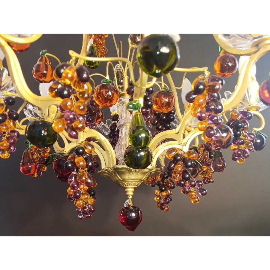 Kronleuchter mit Glasfrüchten Frankreich um 1880 - Leuchten