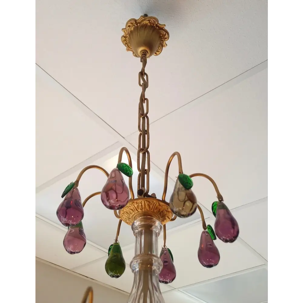 Kronleuchter mit Glasfrüchten Frankreich um 1880 - Leuchten