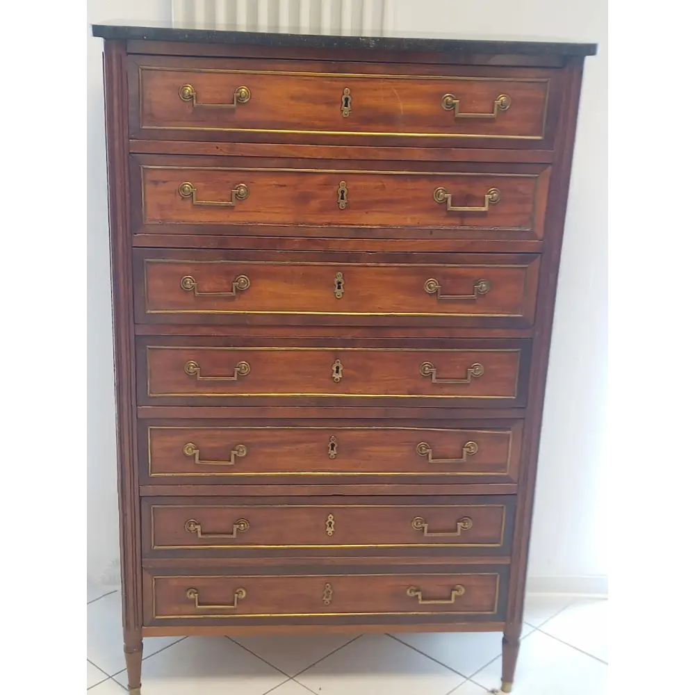 Louis XVI Chiffoniere / Pfeilerkommode - Möbel