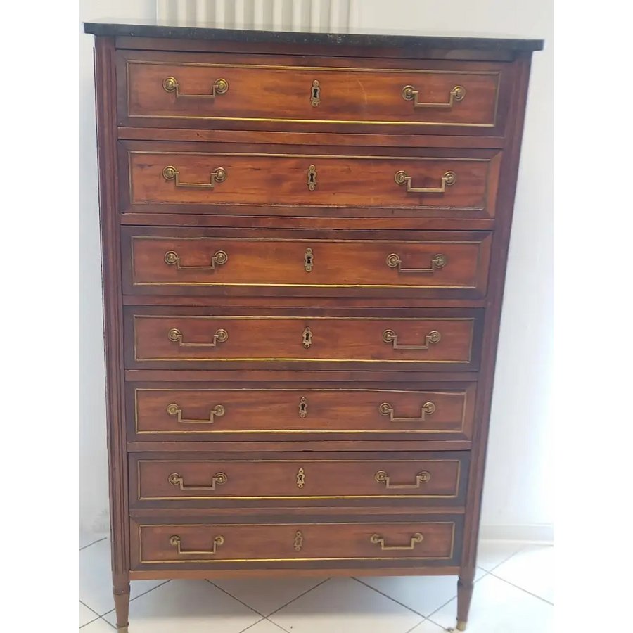 Louis XVI Chiffoniere / Pfeilerkommode - Möbel