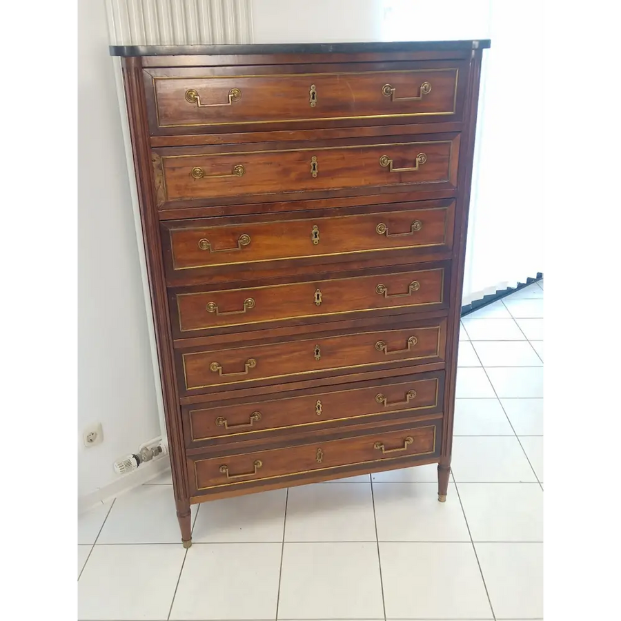 Louis XVI Chiffoniere / Pfeilerkommode - Möbel