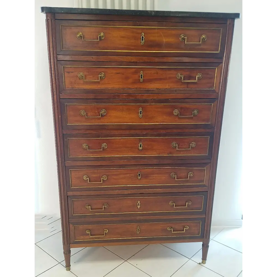 Louis XVI Chiffoniere / Pfeilerkommode - Möbel