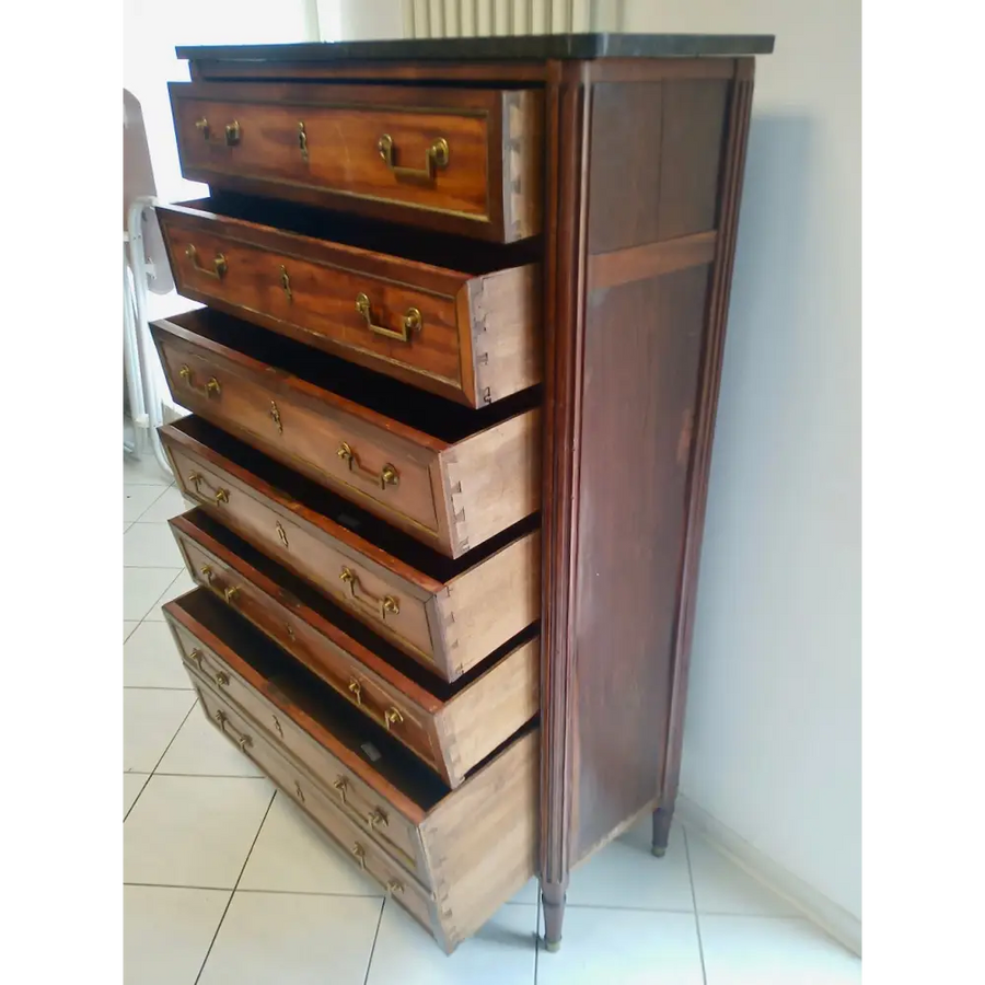 Louis XVI Chiffoniere / Pfeilerkommode - Möbel